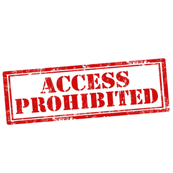 Acceso Sello prohibido — Vector de stock