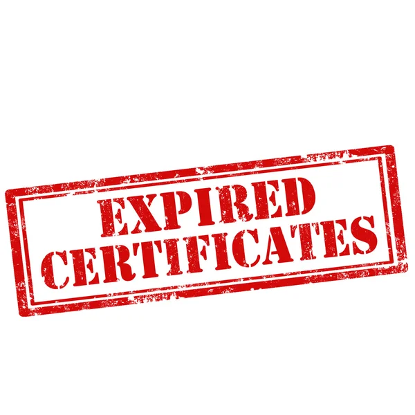 Cachet des certificats expirés — Image vectorielle