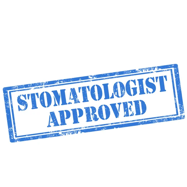 Stomatologue Timbre approuvé — Image vectorielle