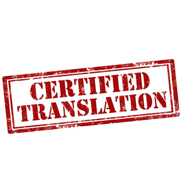 Certified Translation-stamp — Stock Vector