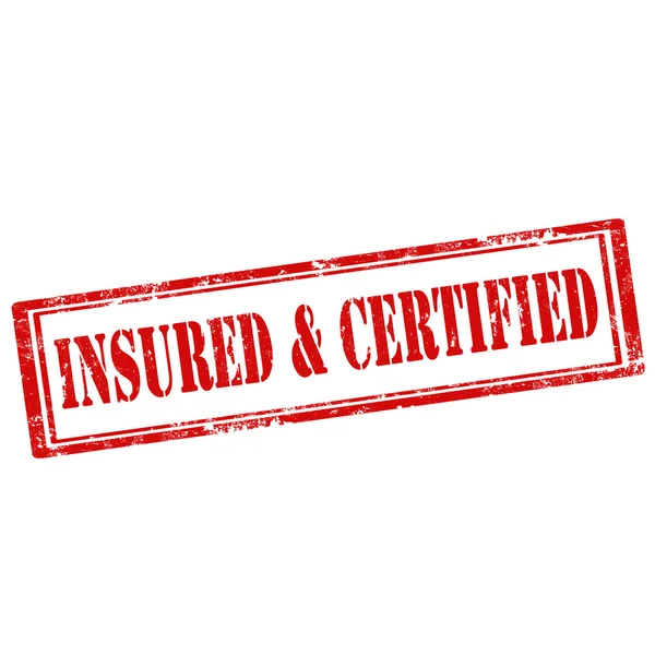 Insured & Certified-stamp — Stock Vector