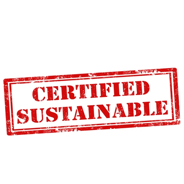 Kwalifikowanego zrównoważonego – pieczęci — Wektor stockowy