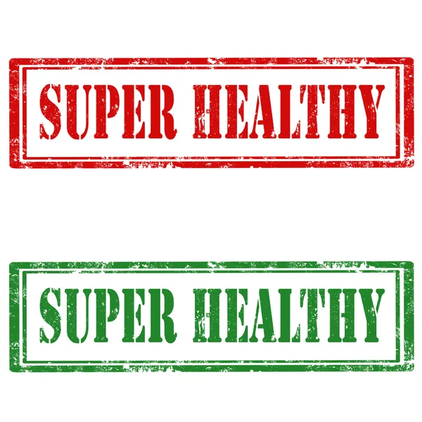 Super Healthy-stamps — Stock Vector