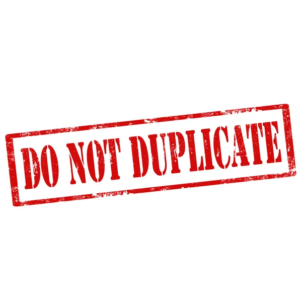 No Duplicar-sello — Vector de stock