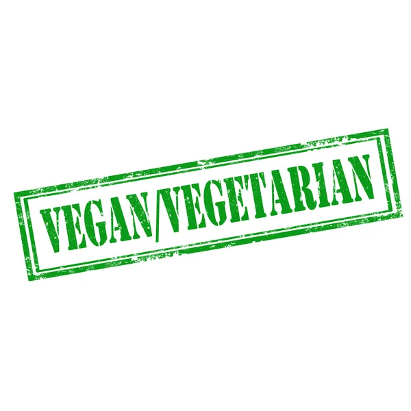 Sello vegano-vegetariano — Vector de stock