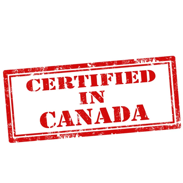 Certificado en sello de Canadá — Vector de stock