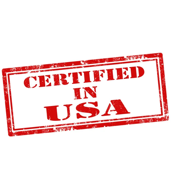 Certifikováno v Usa razítka — Stockový vektor