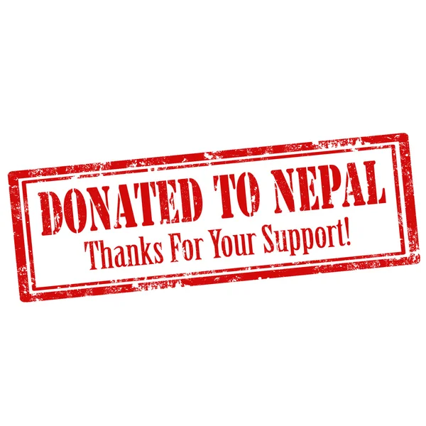 Doneras till Nepal-stämpel — Stock vektor