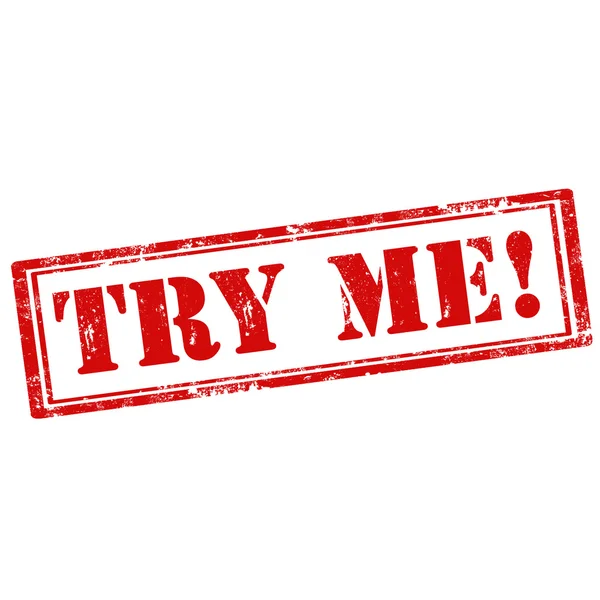 Try Me! -stamp — стоковый вектор