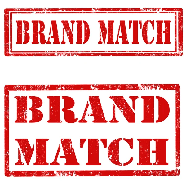 Brand Match-francobolli — Vettoriale Stock