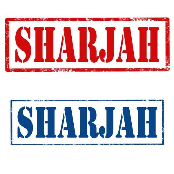 Sharjah-stamps — Stok Vektör