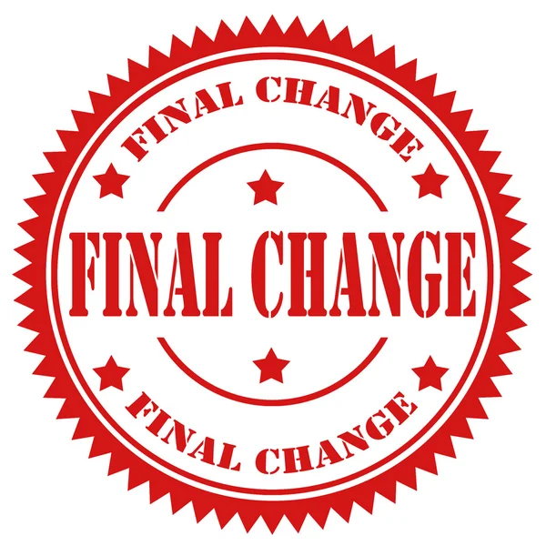 Final Change — Stock Vector