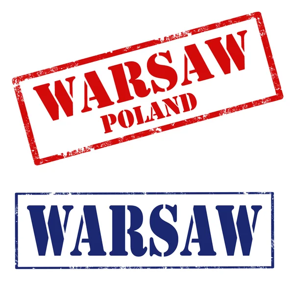 Warsaw-stamps — Stock Vector