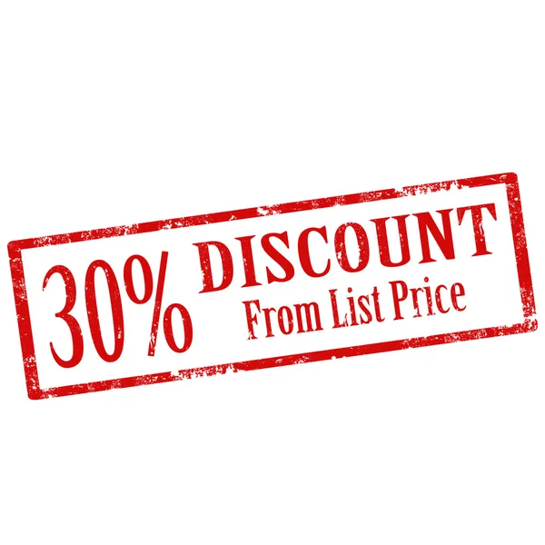 Discount From List Price — Stock Vector