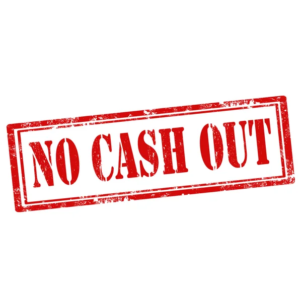 Nessun Cash Out — Vettoriale Stock