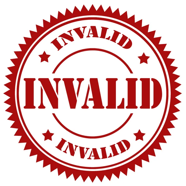 Invalid-stamp — Stock Vector