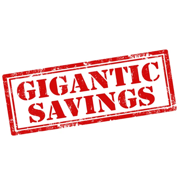 Gigantic Savings — Stock Vector