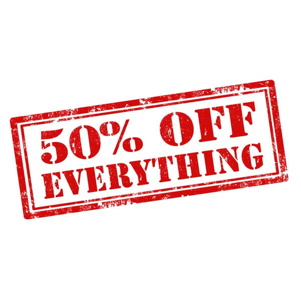 50% off Everything — стоковый вектор