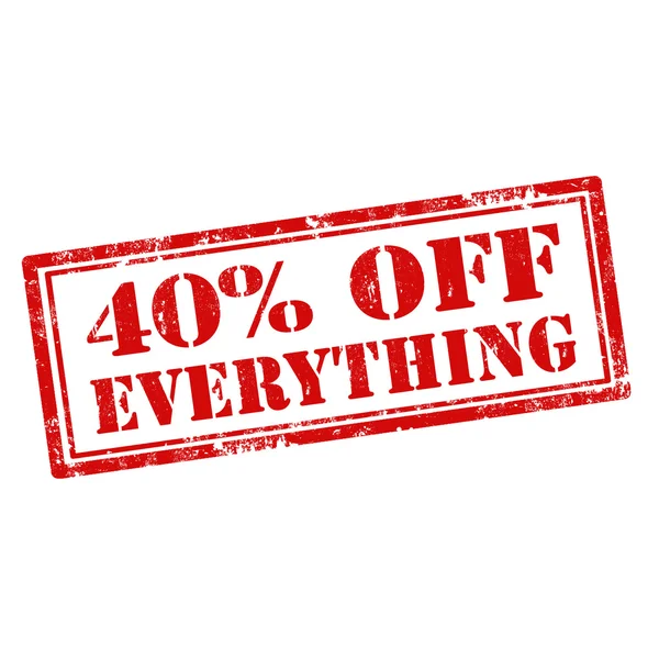 40% off Everything — стоковый вектор