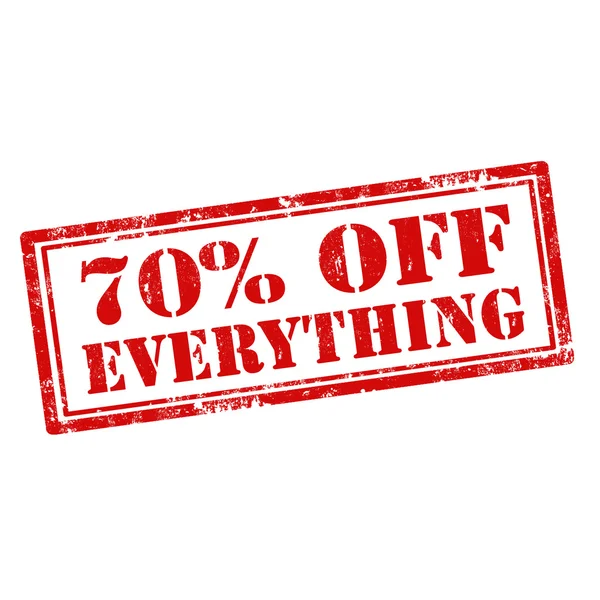 70% off Everything — стоковый вектор