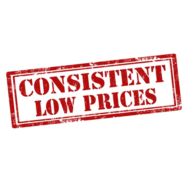 Consistent lage prijzen — Stockvector