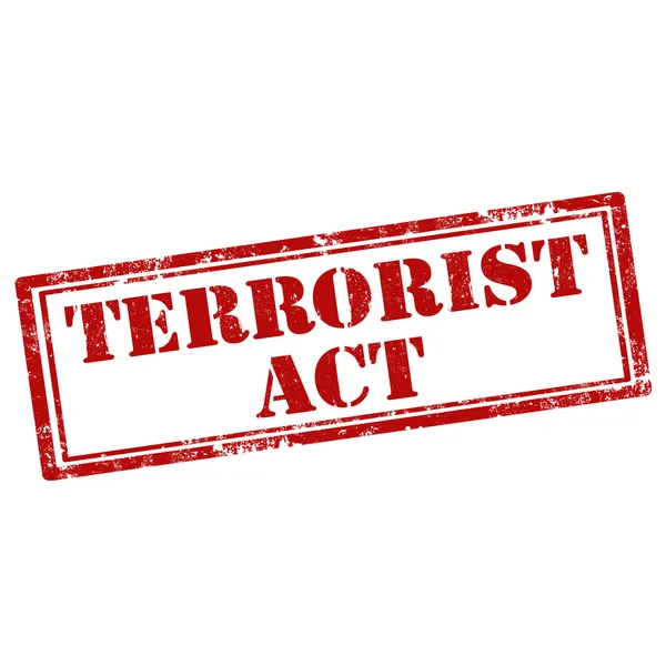 Terrorist Act-stamp — Stock Vector