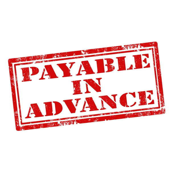 Payable In Advance — Stock Vector