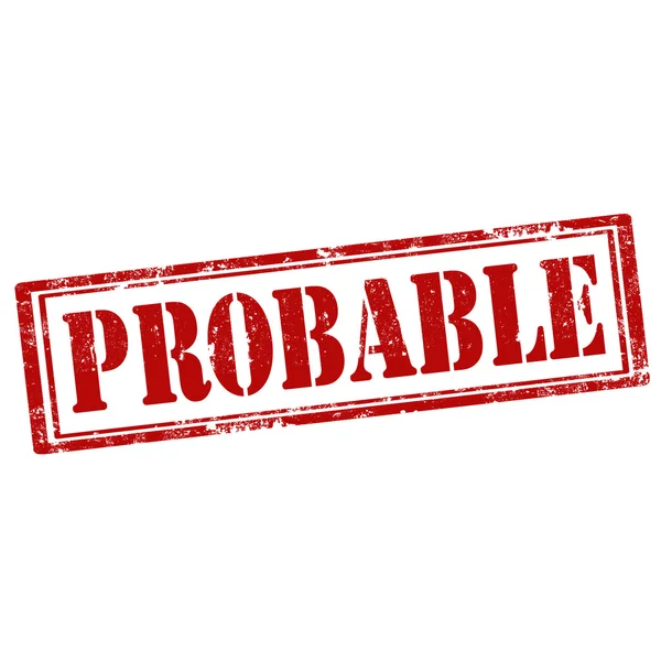 Sello probable-rojo — Vector de stock