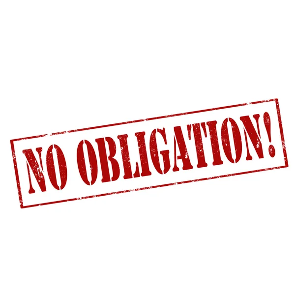 No Obligation!-stamp — Stock Vector