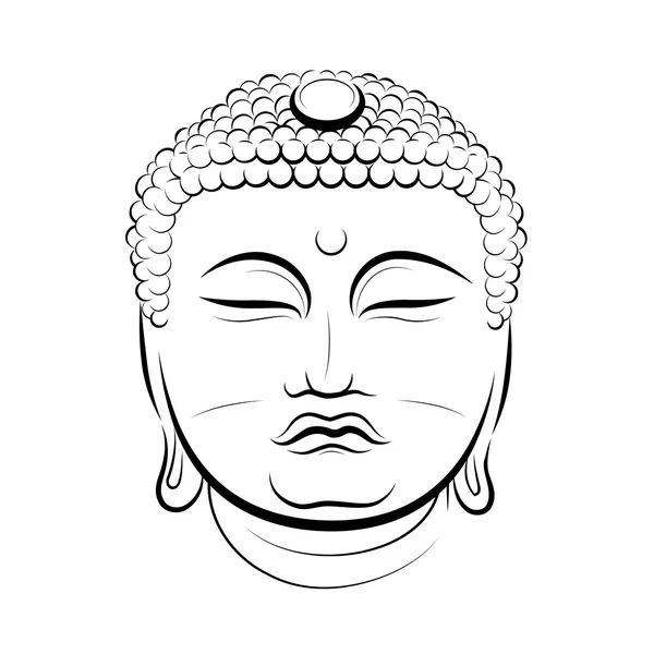 tekening boeddha hoofd stockvectors, rechtenvrije tekening boeddha