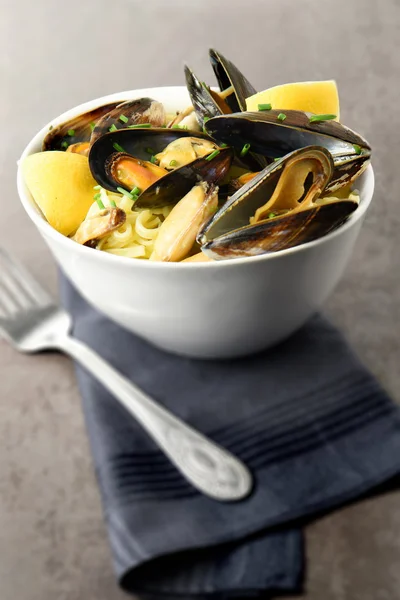 Mussels And Linguine II — Stock Photo, Image