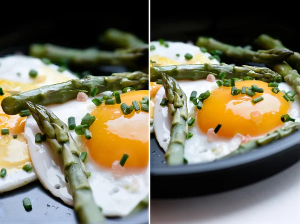 Huevos y espárragos — Foto de Stock