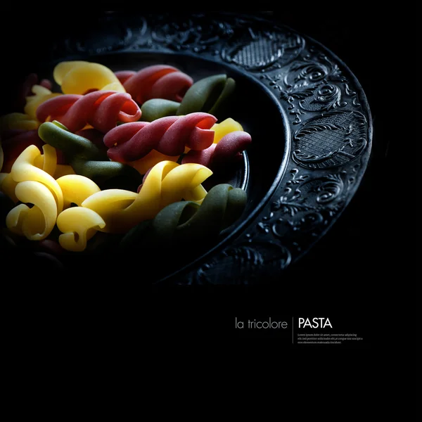 Tricolore Pasta — Stock Photo, Image