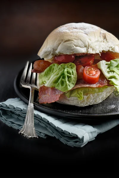 Bacon, Lettuce and Tomato Roll — Stock Photo, Image