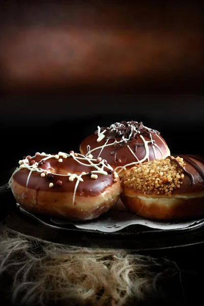 Donuts de chocolate — Fotografia de Stock