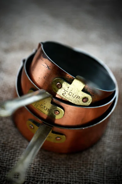 Indian Copper Pans — Stock Image Indian Copper Pans Stock Photo