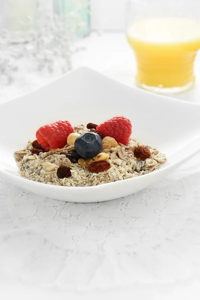 Muesli ontbijt — Stockfoto