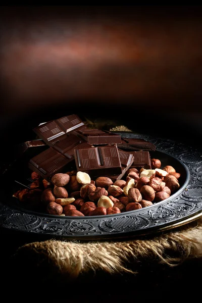 Hazelnut And Chocolate — Stock Photo, Image