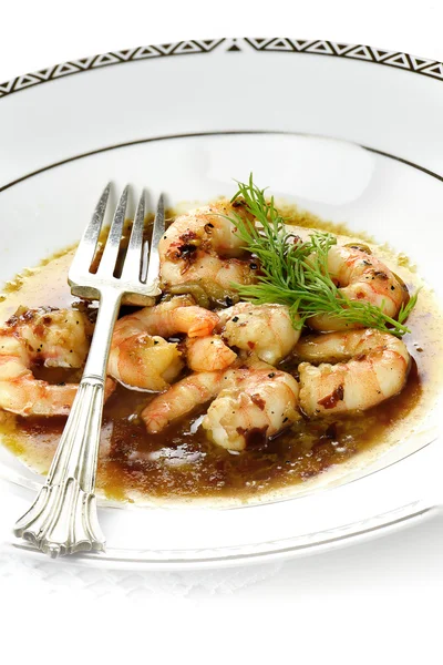 Garlic and Chilli Prawns — Stock Photo, Image