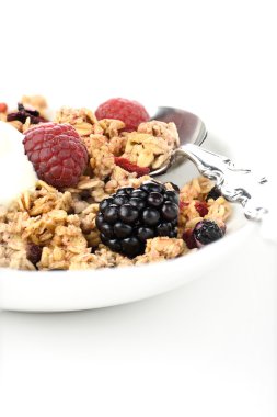 Granola müsli yakın çekim