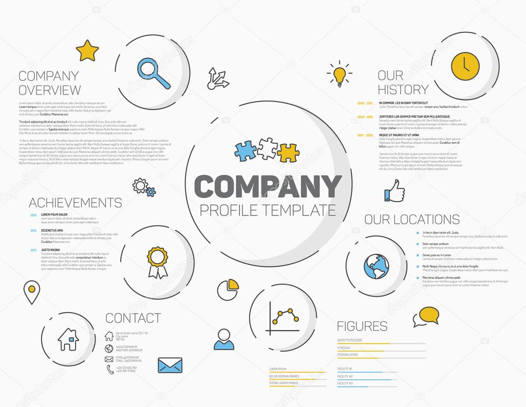 Company infographic profile design template