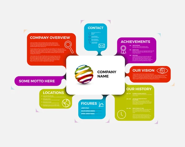 Company infographic overview design template — Stock Vector