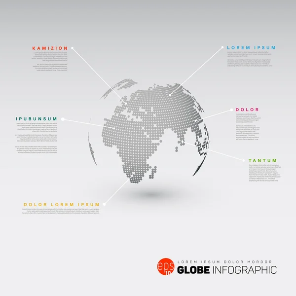 Світова карта глобус з позначками вказівників — стоковий вектор