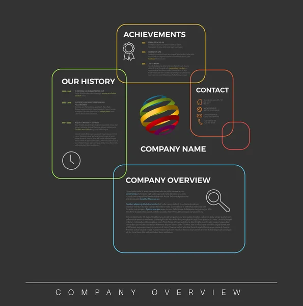 Företagsmall infographic översikt design — Stock vektor