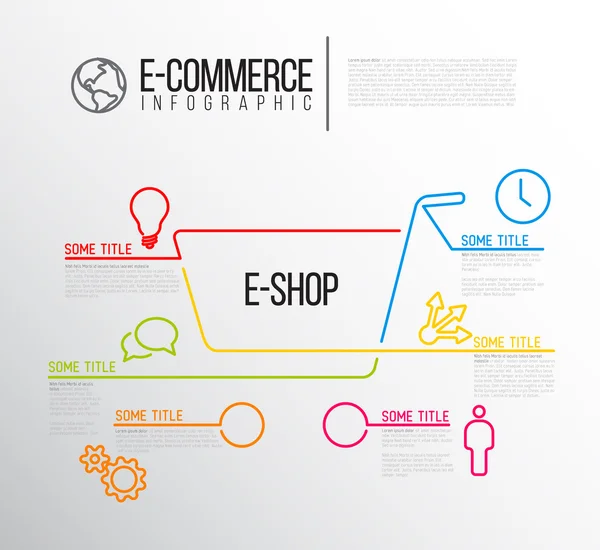 E-ticaret Infographic rapor şablonu — Stok Vektör