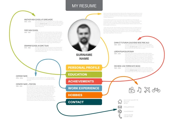 Oorspronkelijke minimalist cv — Stockvector