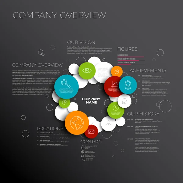 Инфографический шаблон компании — стоковый вектор