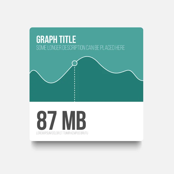 Interfaccia utente piatta (UI) del grafico — Vettoriale Stock