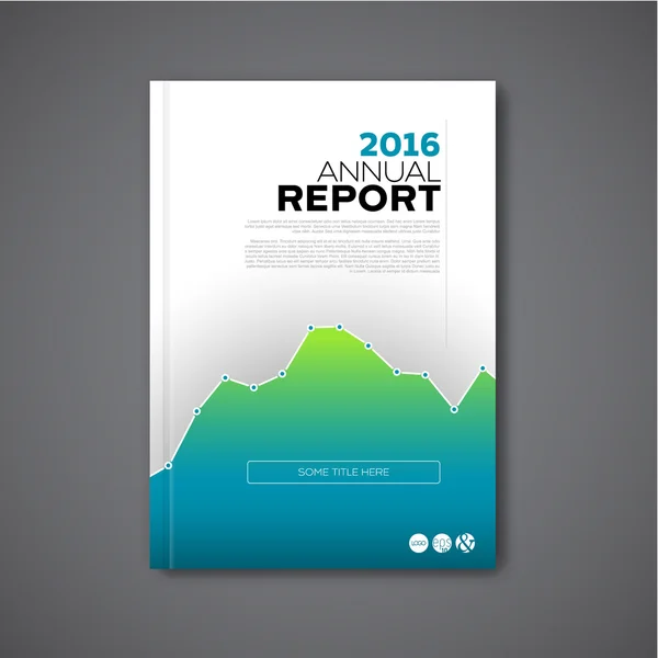 Modern annual report design template — Stock Vector