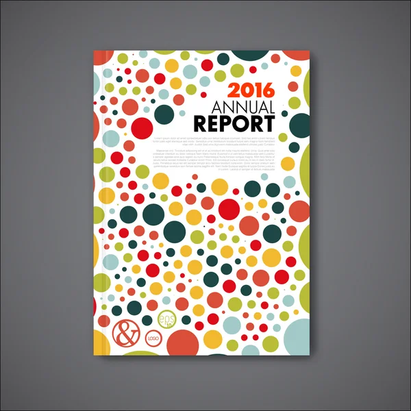Modern annual report design template — Stock Vector